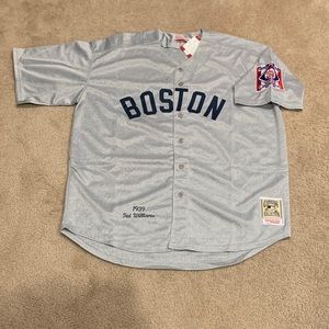 Ted Williams Boston Red Sox Jersey Mens XL NWT 1939 Road Gray